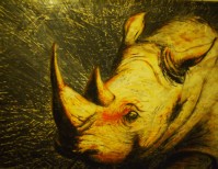 Rino Cosmico - grafite e pigmenti su tavola di legno -  72x52 cm.JPG