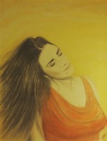 Intesa di Donna - grafite e pigmenti su tavola di legno - 40x60 cm .jpg